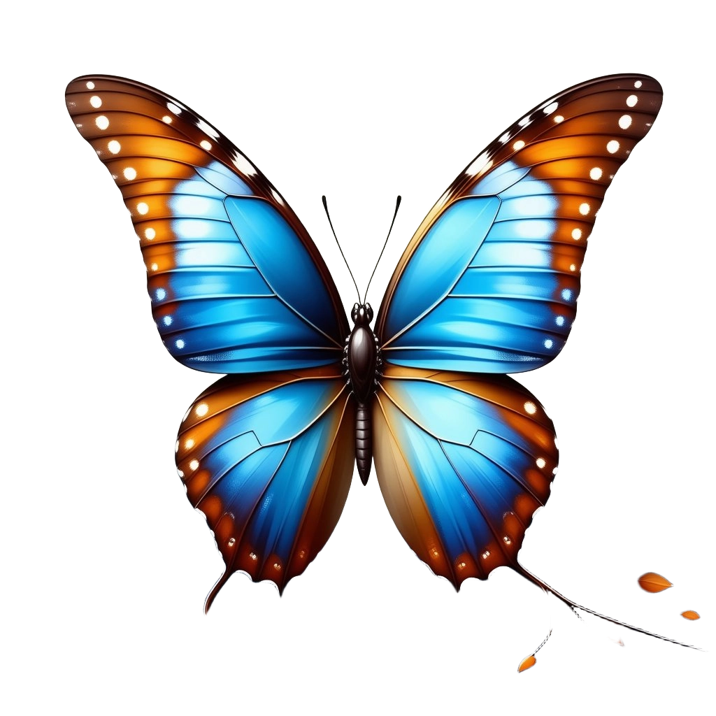 Blue and Orange Butterfly